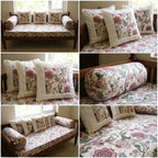 🌸 Elegant Floral Diwan Set – 8 Piece Collection