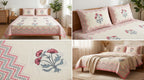 Block Print Bedsheet Set (108 x 108 inches) with 2 Pillow Covers