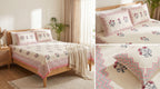 Block Print Bedsheet Set (108 x 108 inches) with 2 Pillow Covers