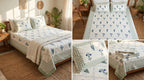 Block Print Bedsheet Set (108 x 108 inches) with 2 Pillow Covers