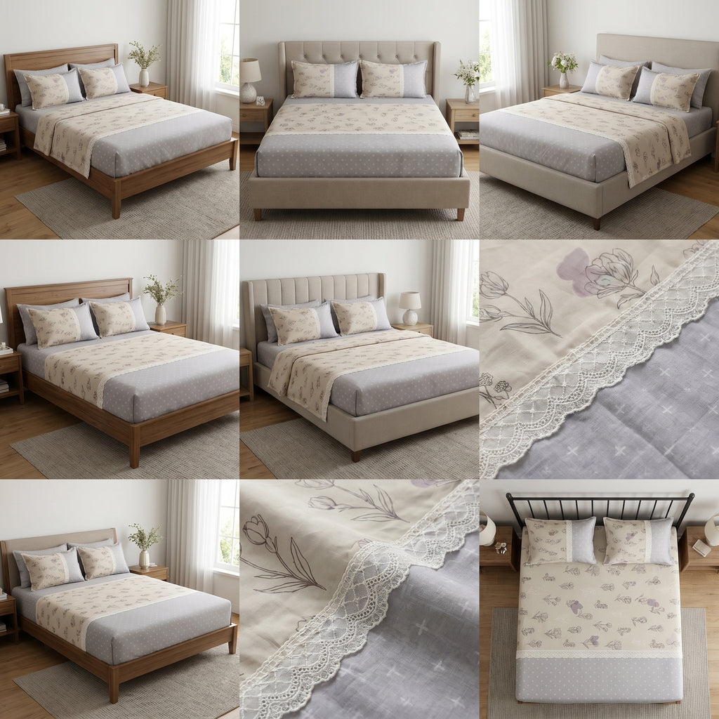 🛏️ English Bedsheet 108×108 – Elegant Comfort for Your Bedroom