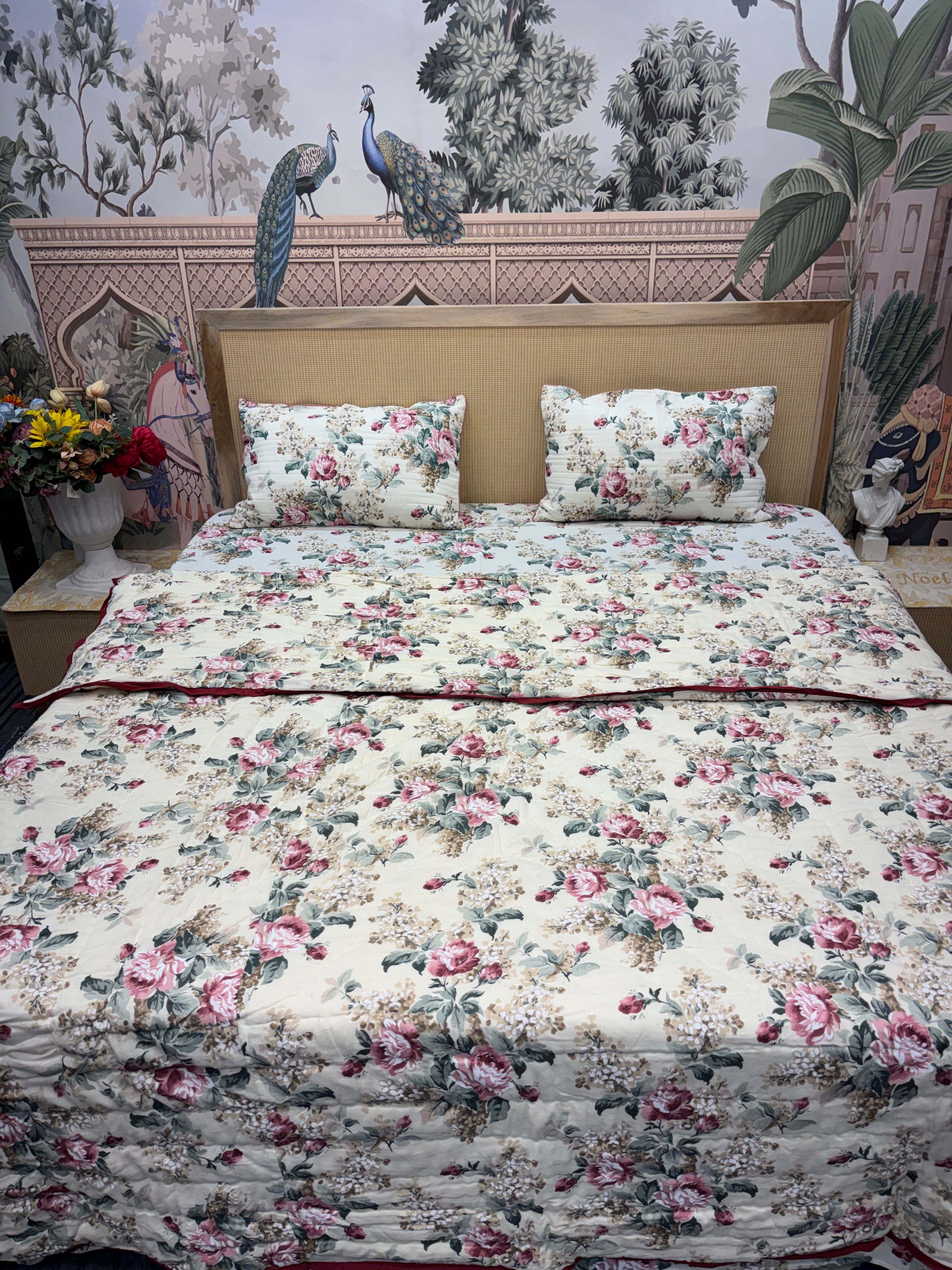 Summer 4 PC Mulmul Quilt Set