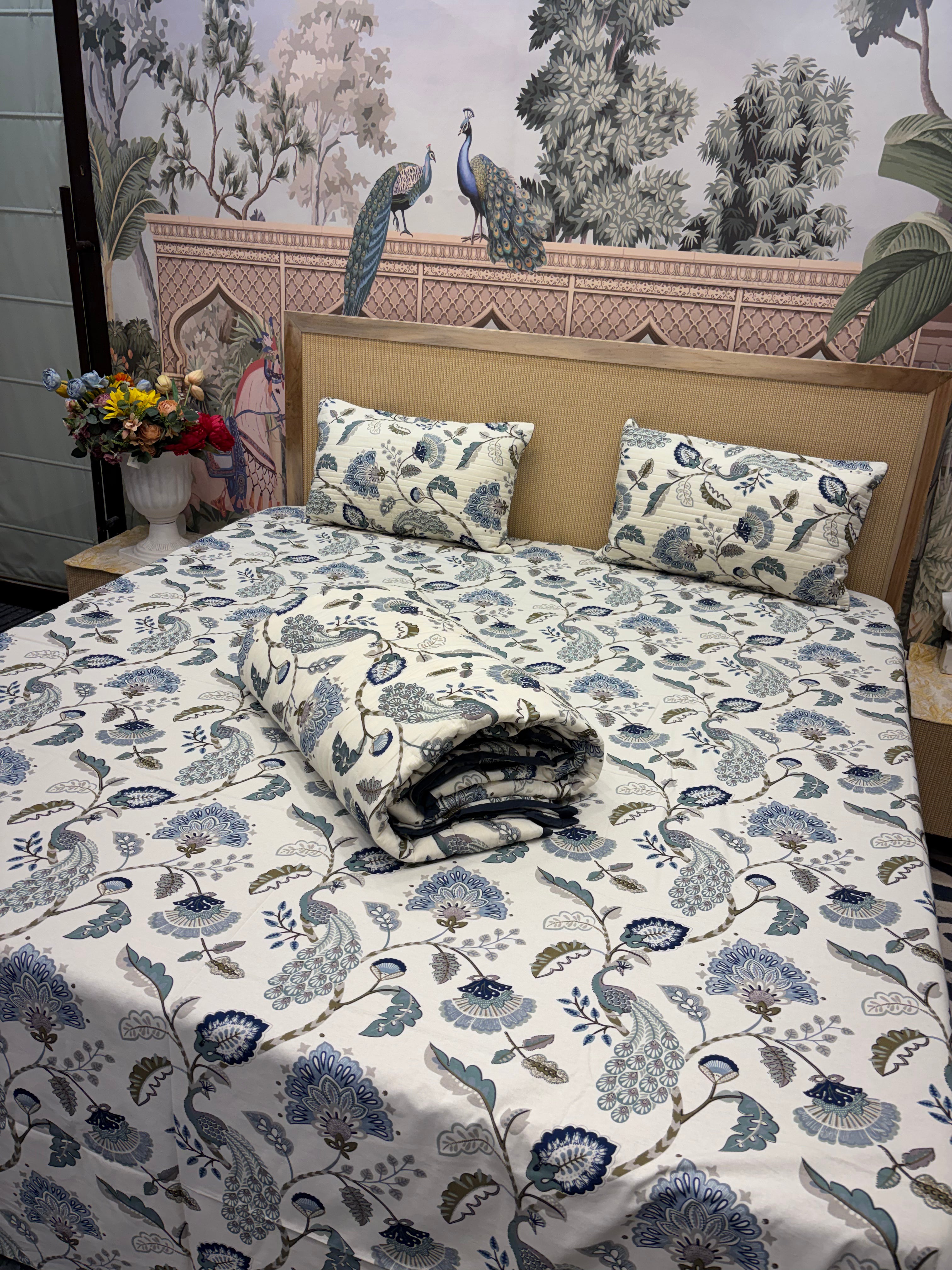 Summer 4 PC Mulmul Quilt Set