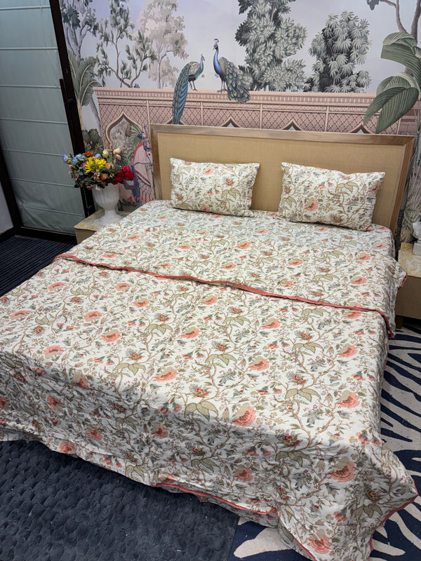Summer 4 PC Mulmul Quilt Set