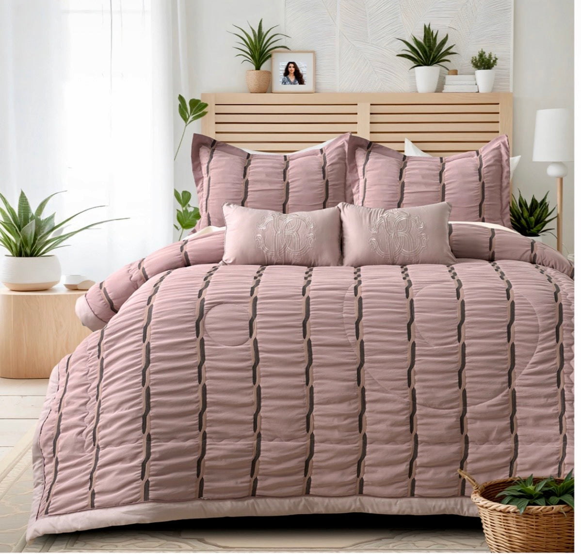 🛏️ 6 PC Royal AC Comforter Set – Luxury Meets Comfort