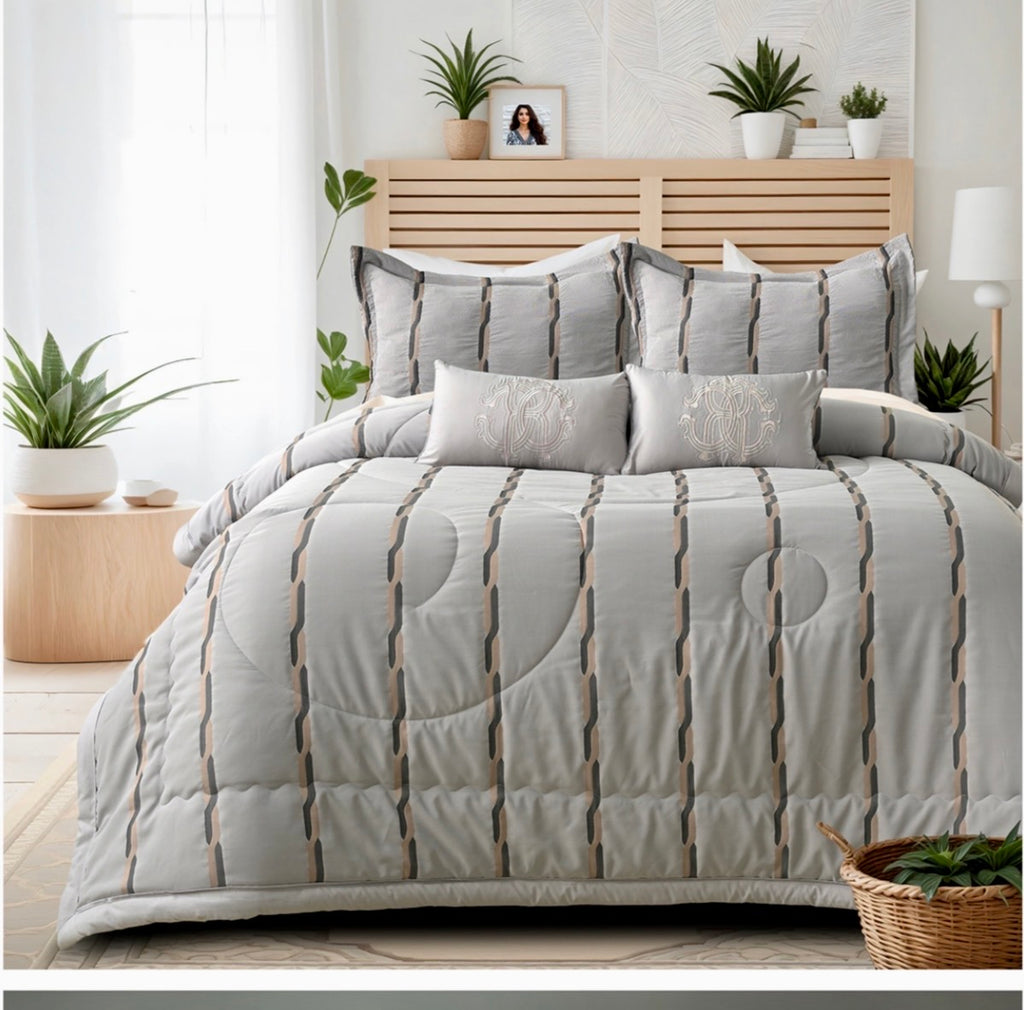 🛏️ 6 PC Royal AC Comforter Set – Luxury Meets Comfort
