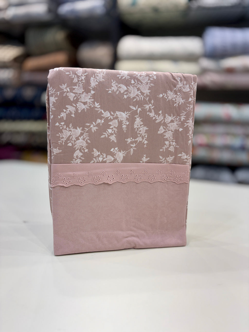 Fitted Bedsheet Pure Cotton with 2 Pillow Covers - 108 by 108 inch