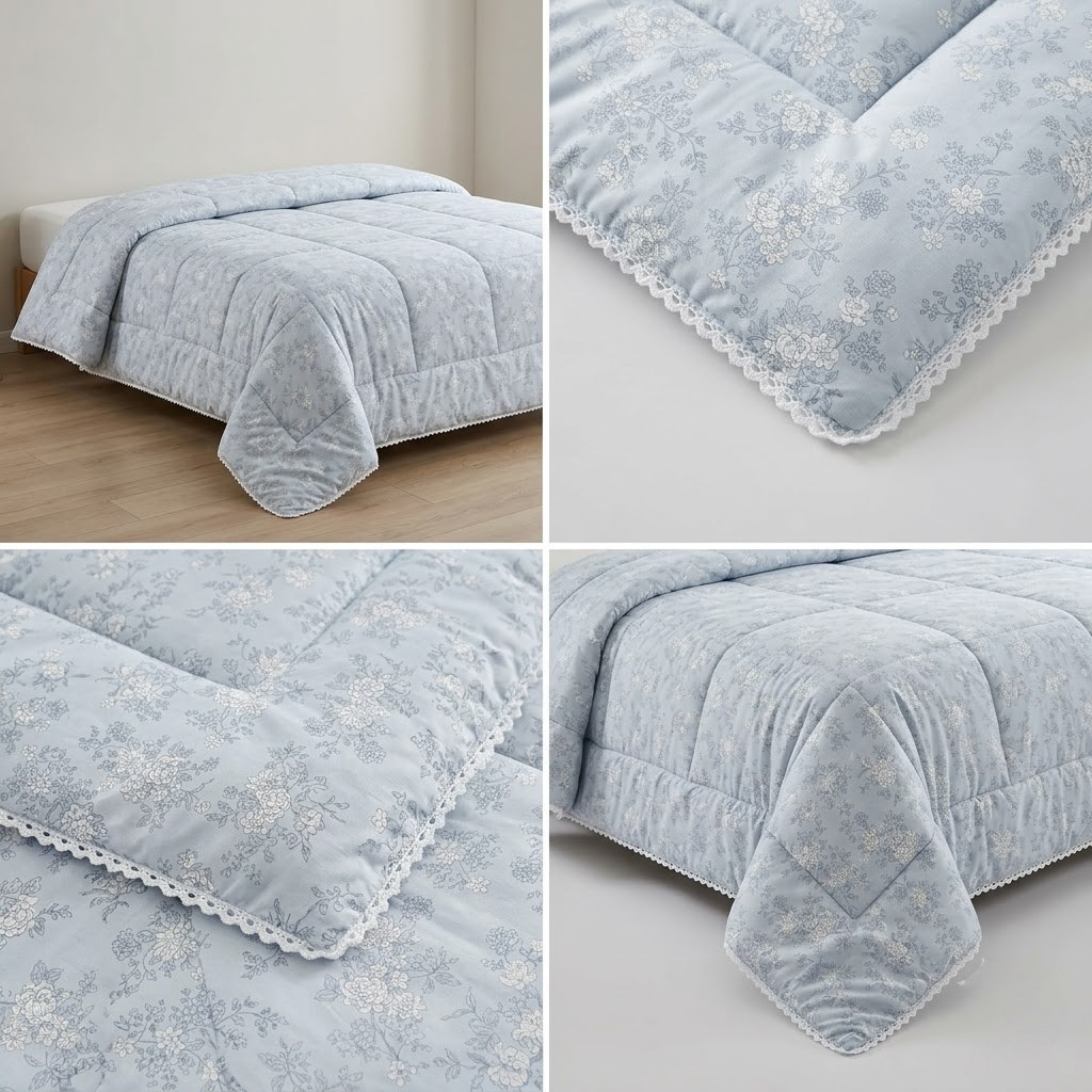 🌸 Floral King Size Comforter with Elegant Border| Product Code :- 55B138RKEH