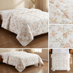 🌸 Floral King Size Comforter with Elegant Border| Product Code :- 55B138RKEH