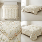 🌸 Floral King Size Comforter with Elegant Border| Product Code :- 55B138RKEH