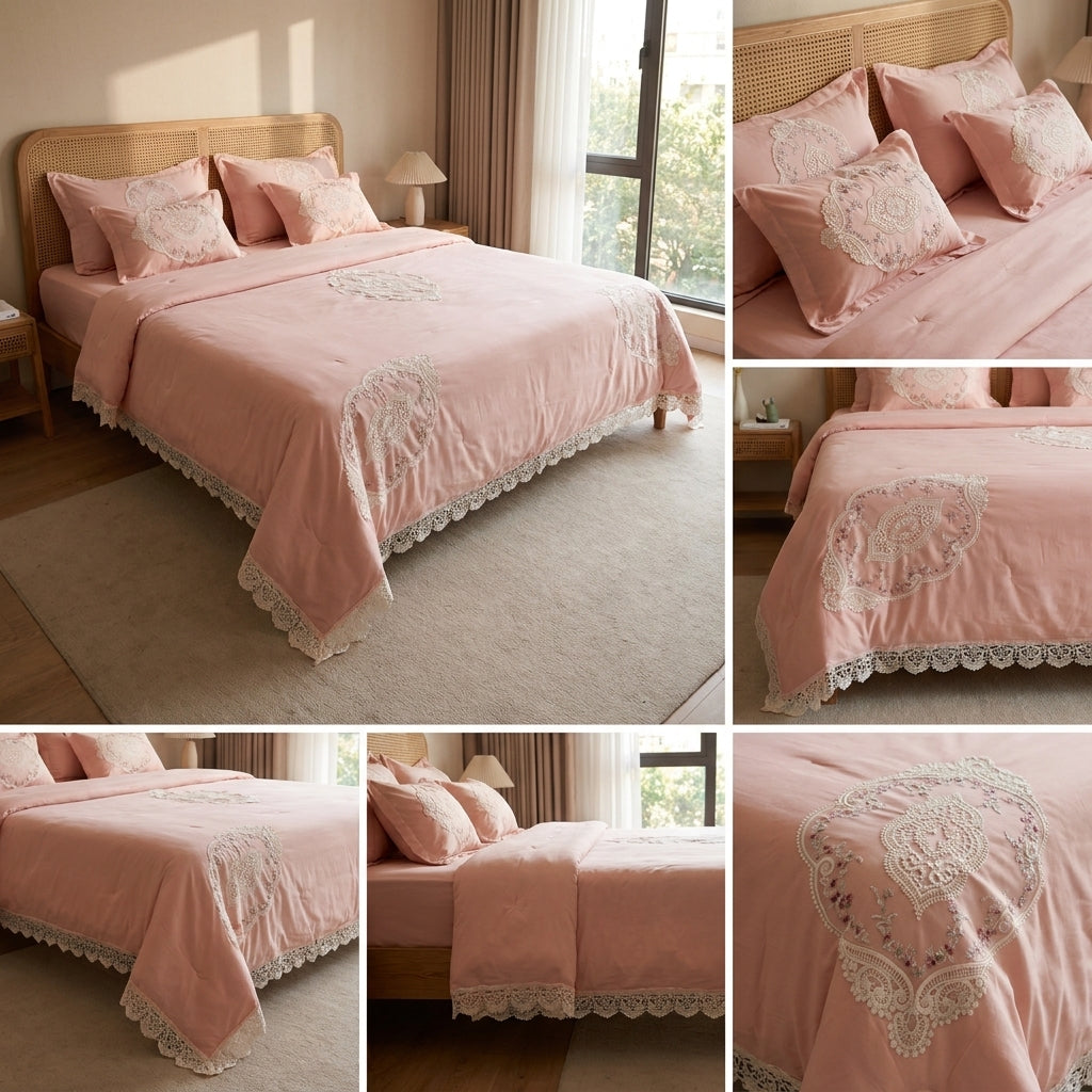 Victorian Lace Dream 6-Piece Victorian AC Comforter Set