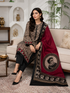 Zari Raat 3-Piece Unstitched Suit 🖤