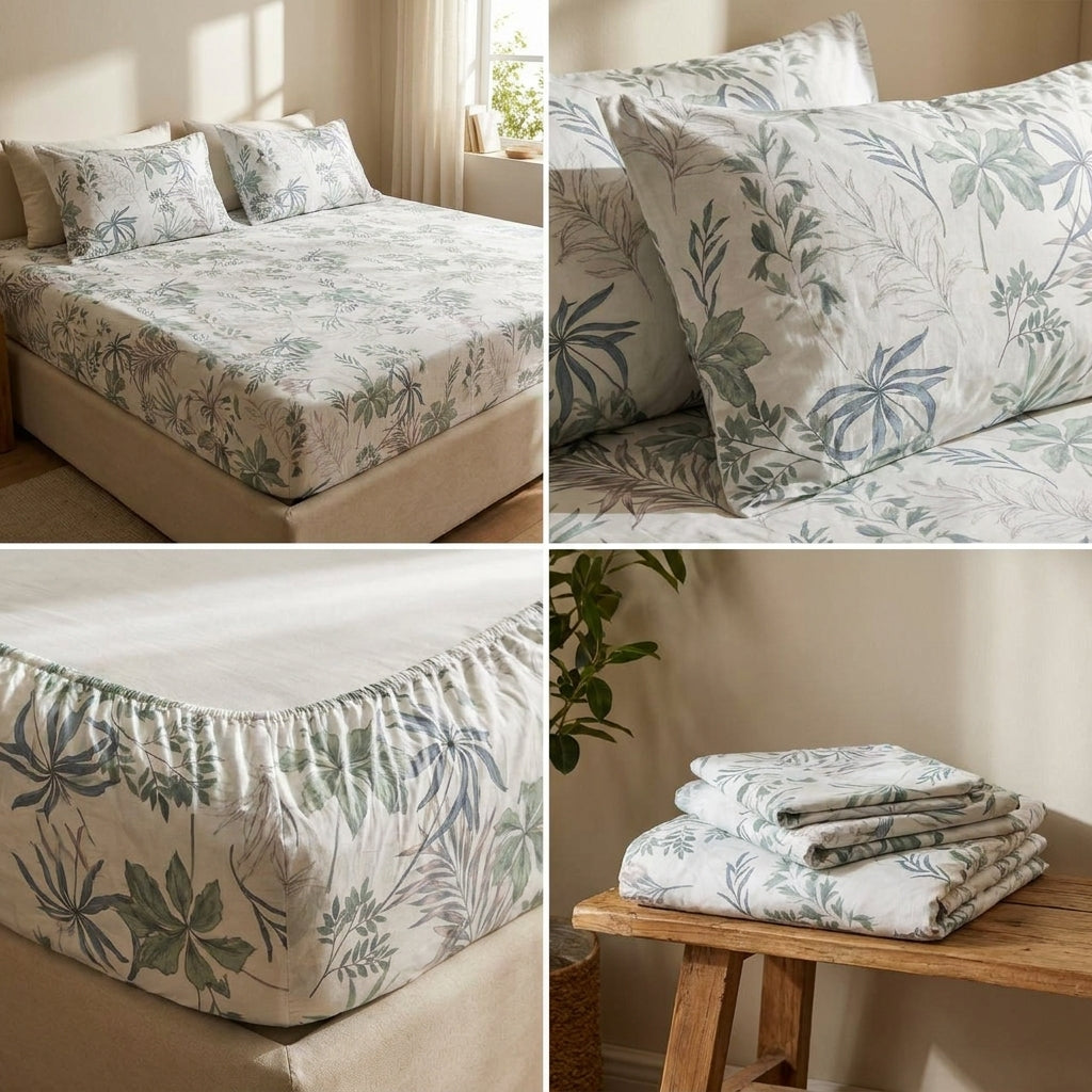 Classical Design Elastic/Fitted Bedsheets Pure Cotton 108 BY 108 Inch