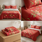 Jumbo Calcutta Phulkari Designs King Size Bedsheet Set (120 x 120 Inches) Product Code :- 55B145RKEH