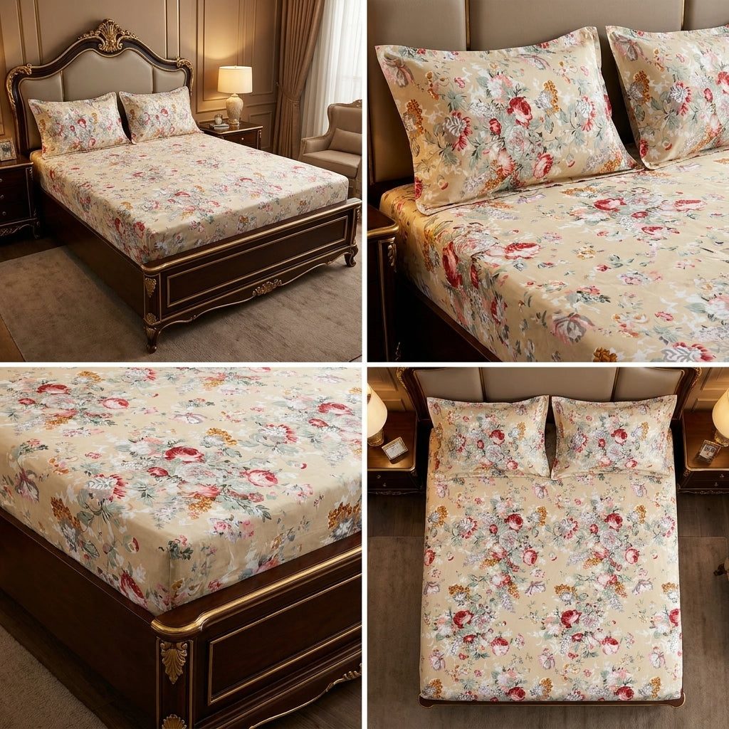 Fitted Bedsheets Pure Cotton 108 BY 108 Inch