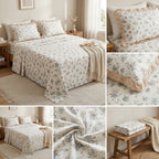 Thick Cotton Bedsheet With Chicken Lace Pillow Covers 108 -108 inch Product Code :- 55B96RKEH