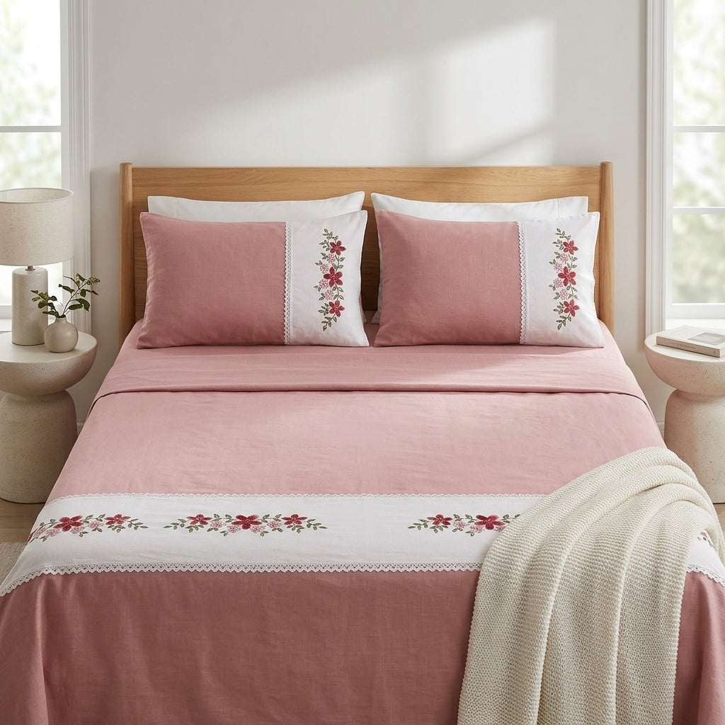 ✨ English King Size Non - Quilted Bedcover– 108 × 108 Inches ✨