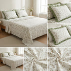 Thick Cotton Bedsheet With Chicken Lace Pillow Covers 108 -108 inch Product Code :- 55B96RKEH