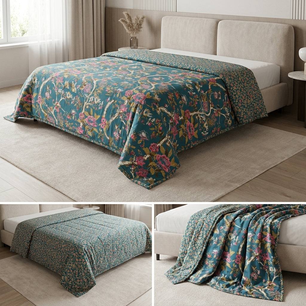 Double Reversible Mulmul Dohar – 350 Thread Count | Premium Summer Comfort