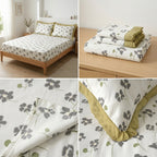 Thick Cotton Bedsheet With Chicken Lace Pillow Covers 108 -108 inch