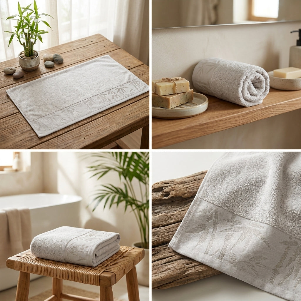 Luxe Bamboo Design Bath Towel – Ultra Soft & Highly Absorbent
