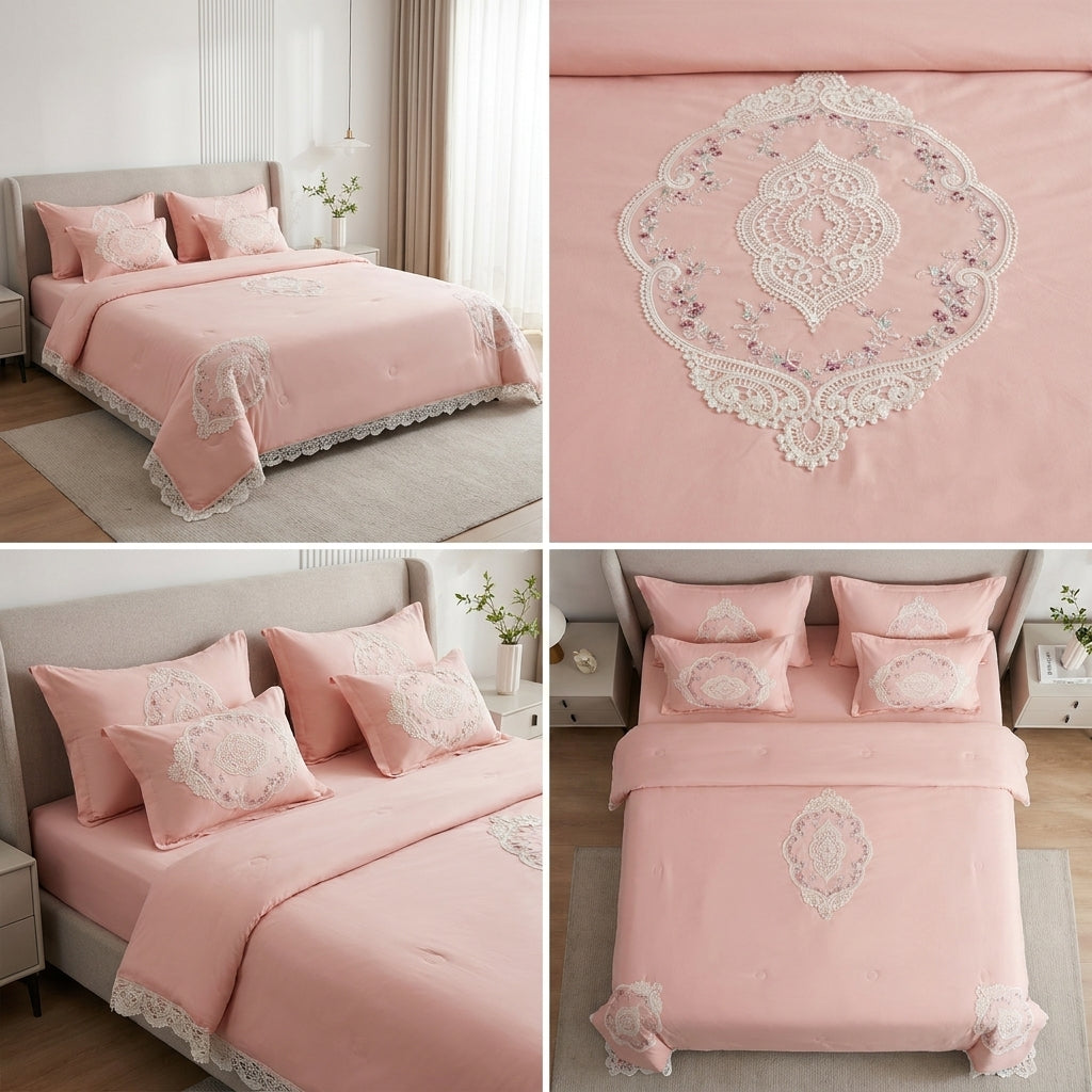 Victorian Lace Dream 6-Piece Victorian AC Comforter Set