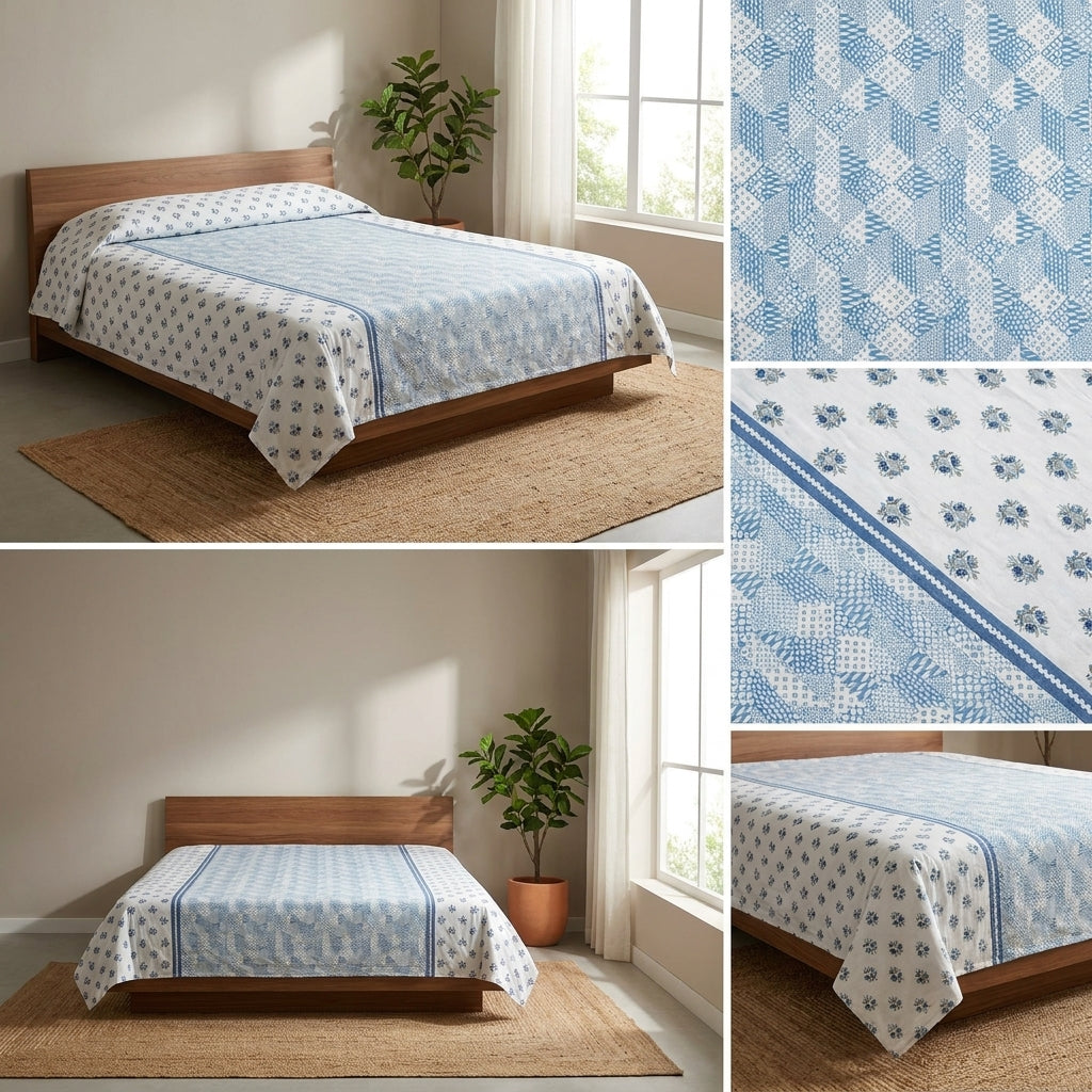 Double Muslin Reversible Dohar – 300 Thread Count | Premium Summer Comfort