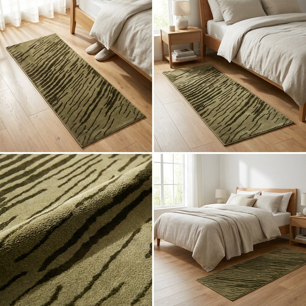 Luxury Bedside Runner Rug – Soft Modern Bedroom Carpet (60 × 140 CM) ✨