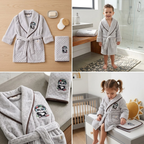 Kids 3-Piece Bathrobe & Towel Set | Bathrobe + Bath Towel + Hand Towel