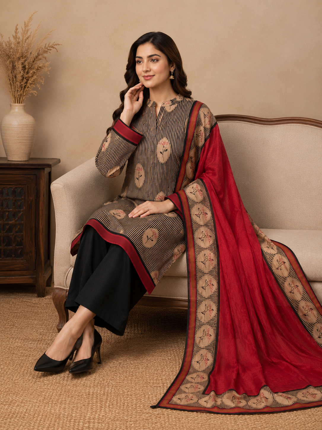 Noor Mehal 3-Piece Unstitched Suit 🌹