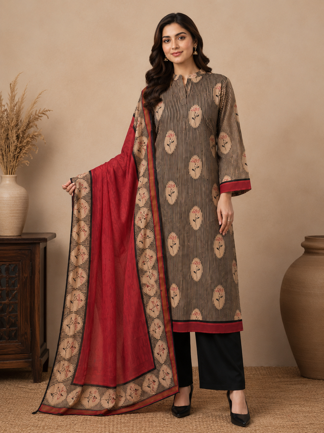 Noor Mehal 3-Piece Unstitched Suit 🌹