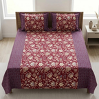 Jumbo Calcutta Phulkari Designs King Size Bedsheet Set (120 x 120 Inches) Product Code :- 55B145RKEH