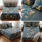Jumbo Calcutta Phulkari Designs King Size Bedsheet Set (120 x 120 Inches) Product Code :- 55B145RKEH