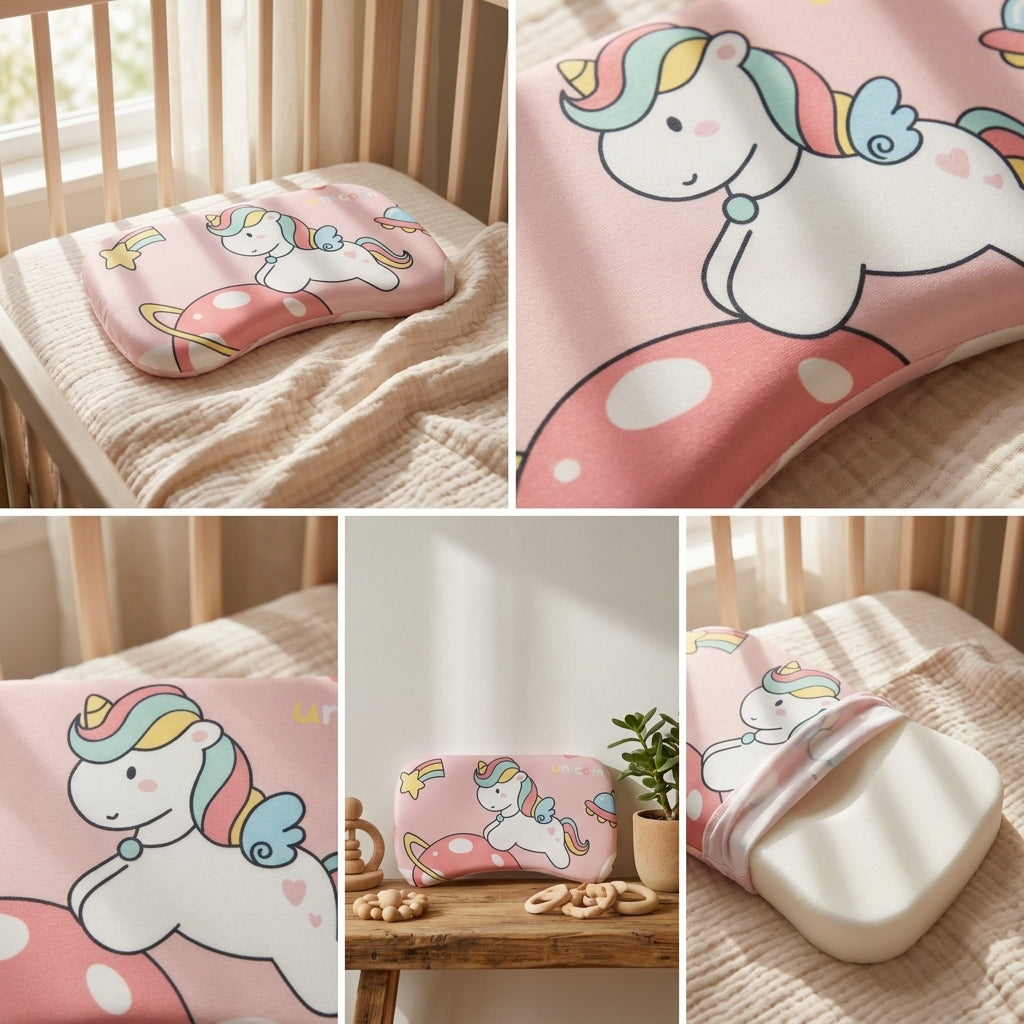 Baby Memory Foam Pillow – Soft Head Support for Newborns & Infants