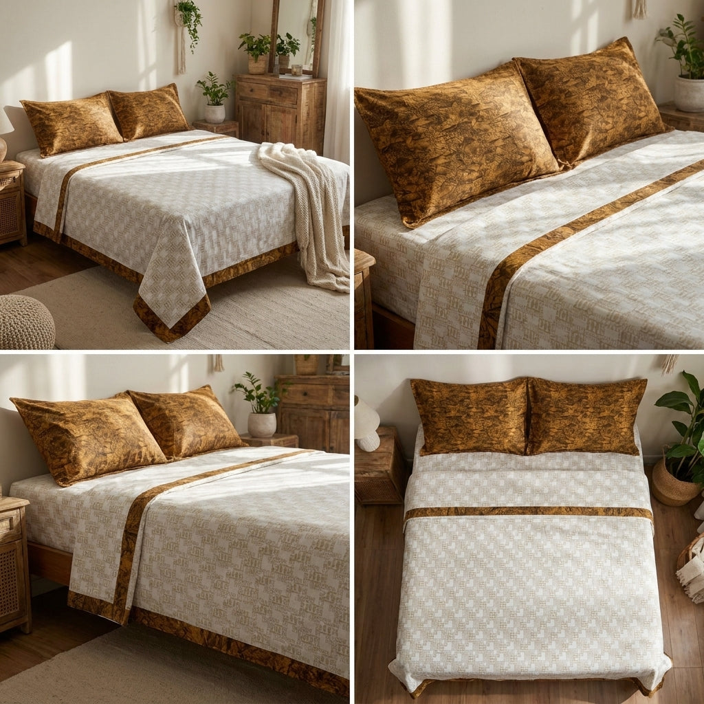 Premium Top Sheet Set – 90 x 100 Inches | Elegant Bedroom Collection
