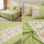 ✨ English King Size Non - Quilted Bedcover– 108 × 108 Inches ✨