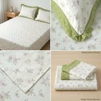 Thick Cotton Bedsheet With Chicken Lace Pillow Covers 108 -108 inch