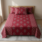 Jumbo Calcutta Phulkari Designs King Size Bedsheet Set (120 x 120 Inches) Product Code :- 55B145RKEH
