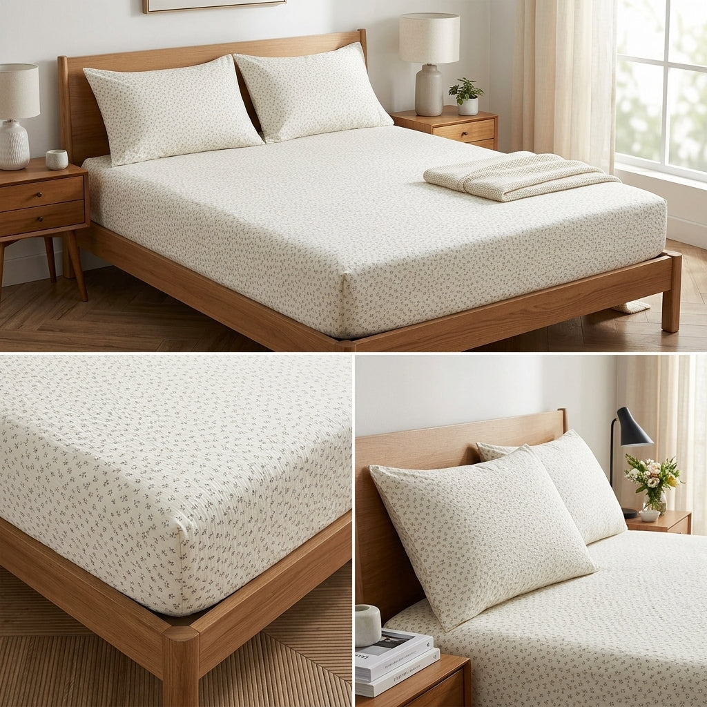 ✨ Super Spft Fitted Elastic Bedsheet – Pure Rib Cotton | King Size ✨