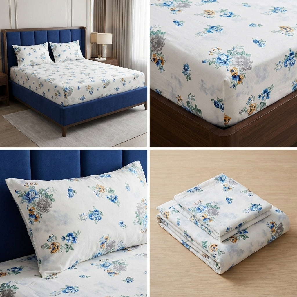 Fitted Bedsheets Pure Cotton 108 BY 108 Inch