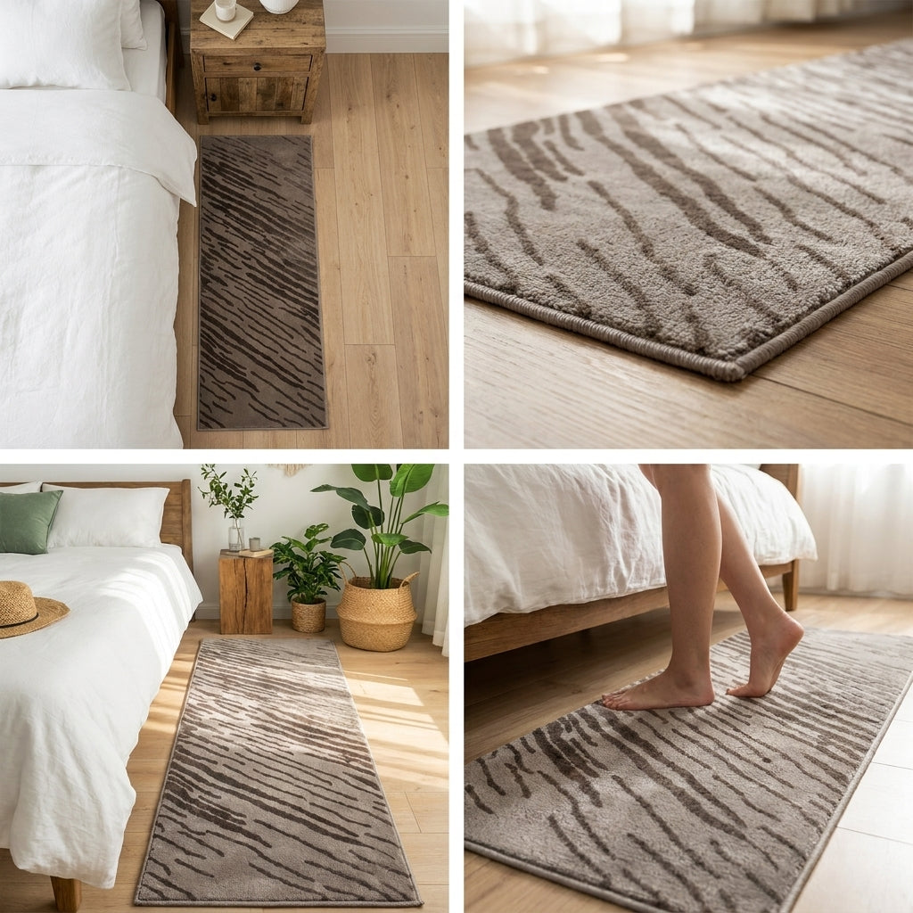 Luxury Bedside Runner Rug – Soft Modern Bedroom Carpet (60 × 140 CM) ✨