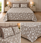English Garden Cotton Floral Bedsheet Set – King Size 3 Pcs
