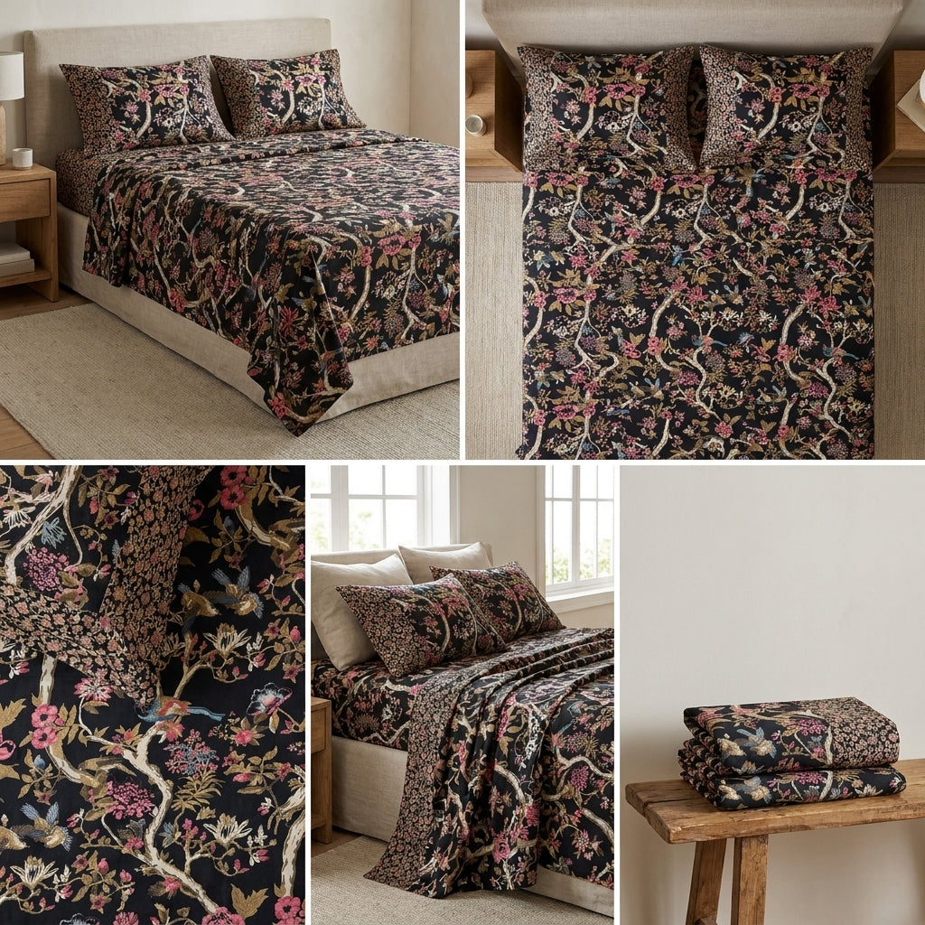 Ajrakh Cotton Bedsheet – King Size 120 x 120 Inches