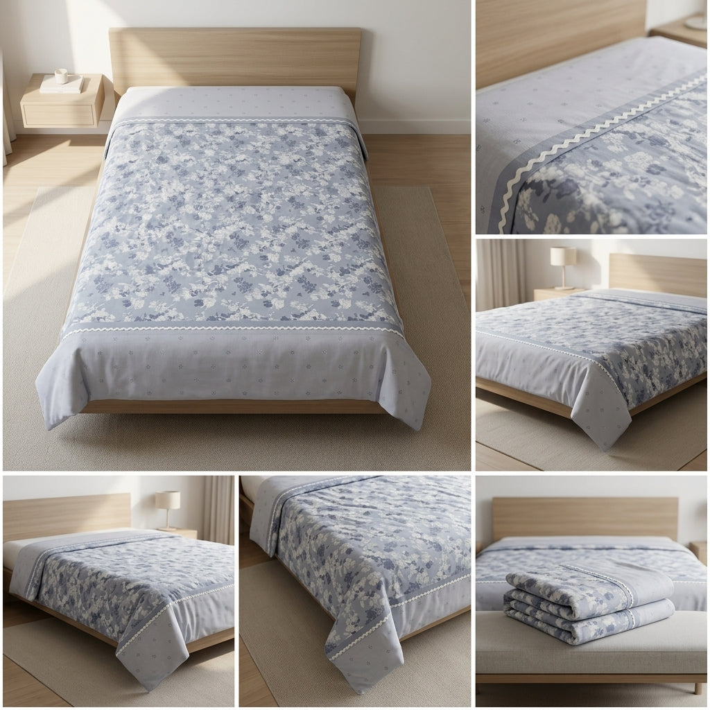 Reversible Cotton Dohar – Single Bed pair  (160 × 220 cm)