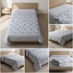 Reversible Cotton Dohar – Single Bed pair  (160 × 220 cm)