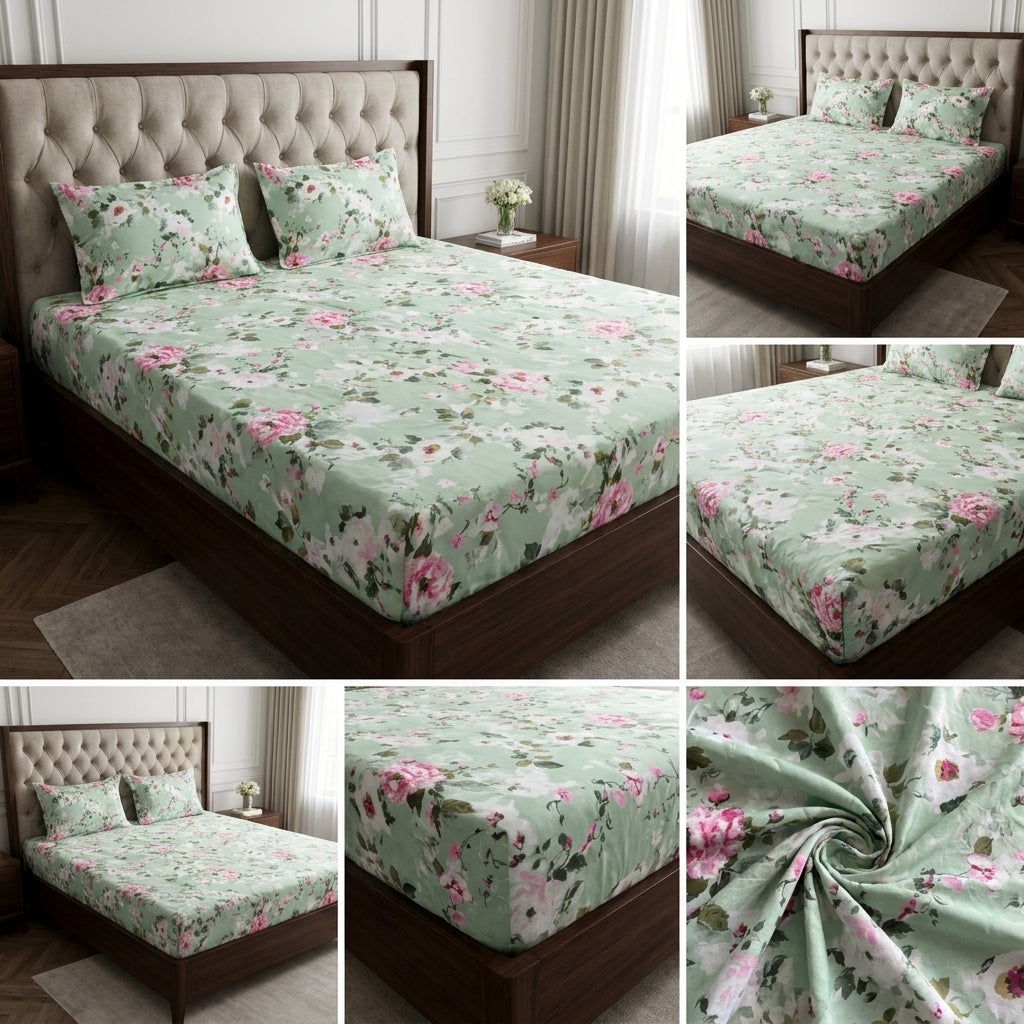Fitted Bedsheets Pure Cotton 108 BY 108 Inch