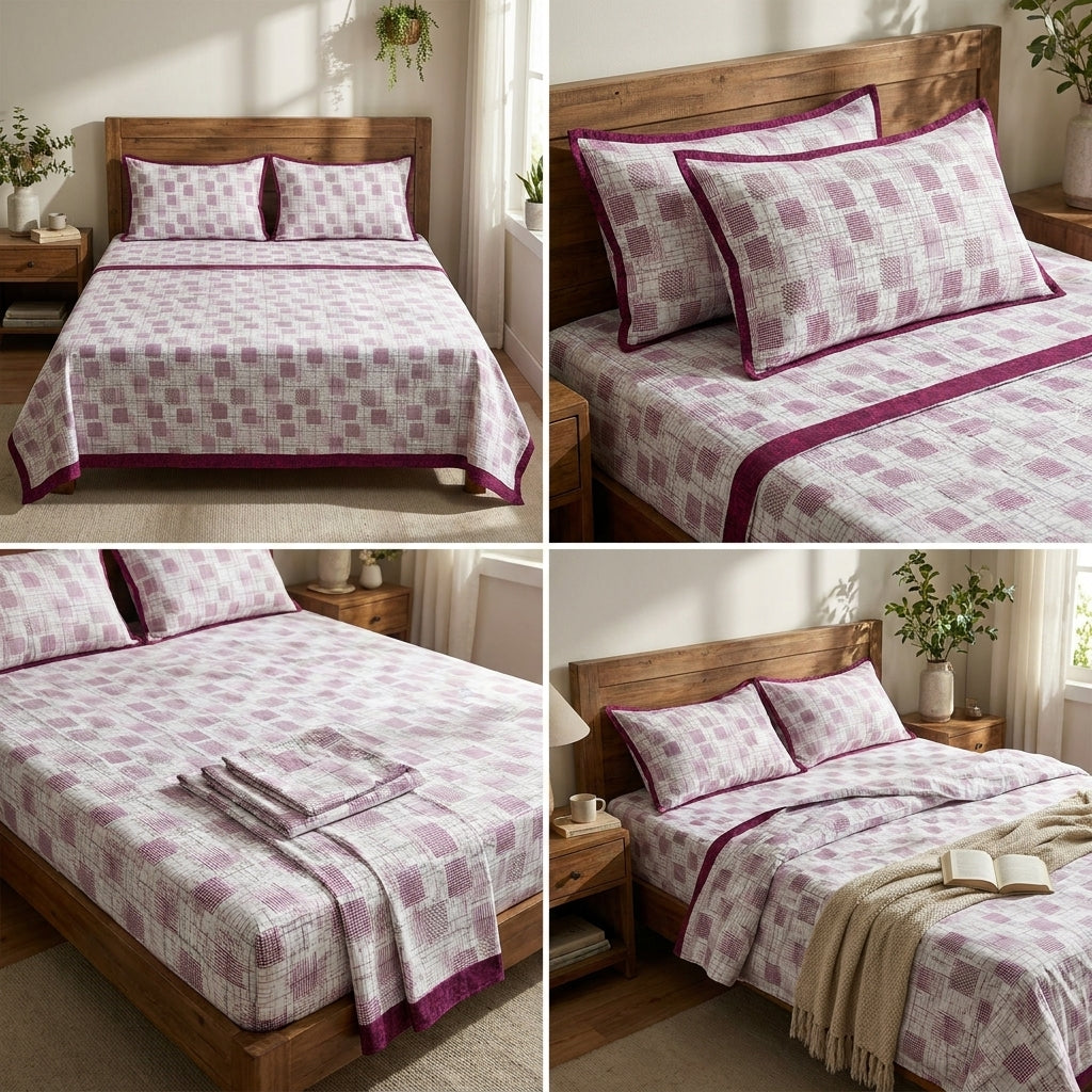 Premium Top Sheet Set – 90 x 100 Inches | Elegant Bedroom Collection