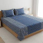 Jumbo Calcutta Phulkari Designs King Size Bedsheet Set (120 x 120 Inches) Product Code :- 55B145RKEH