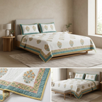 Motif Muslin Quilted Bedcover – King Size Luxury Product Code :- 55B365RKEH