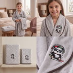 Kids 3-Piece Bathrobe & Towel Set | Bathrobe + Bath Towel + Hand Towel